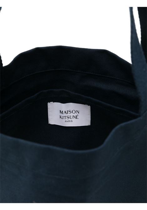 borsa tote dressed fox unisex navy MAISON KITSUNÉ | PM05107WW90420413